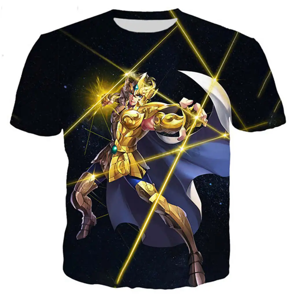 

2022 New Anime Saint Seiya Series T-shirt Men Women 3D Printed Novelty Fashion T Shirt Hip Hop Streetwear Casual Summer Tops