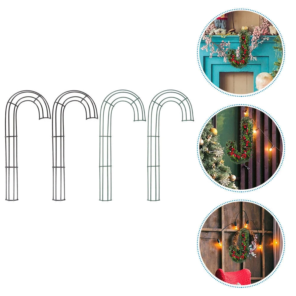 

Hanging Ring Easter Wreath Holder Garland Frame Making Tool J-design Metal Flower DIY Support Wedding