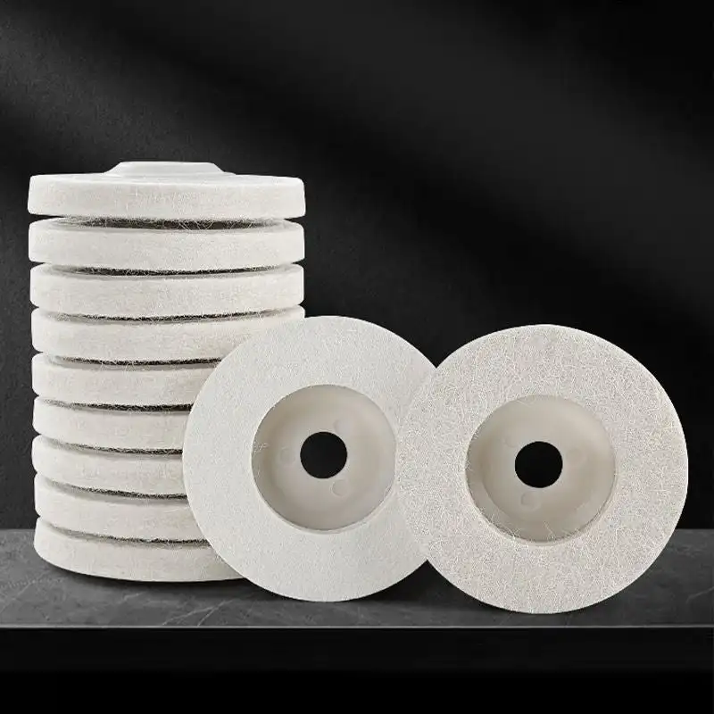 

Pads 5pcs Disc Glass Wool Buffing Angle Marble Polishing Pad 100mm Metal Ceramics Wheel Polishing For Wheel Grinder Disc Felt
