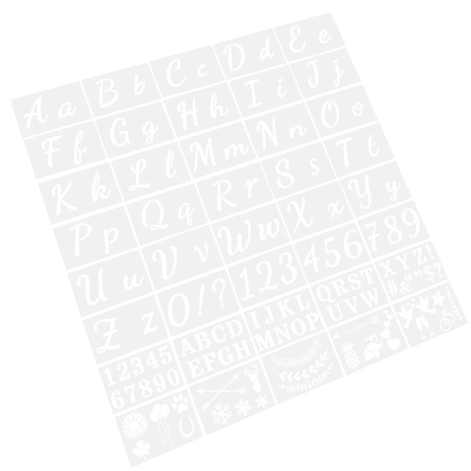 40 Sheets of Alphabet Stencil Number Stencils Letter Stencils Large Alphabet Stencils Sign Letter Stencils