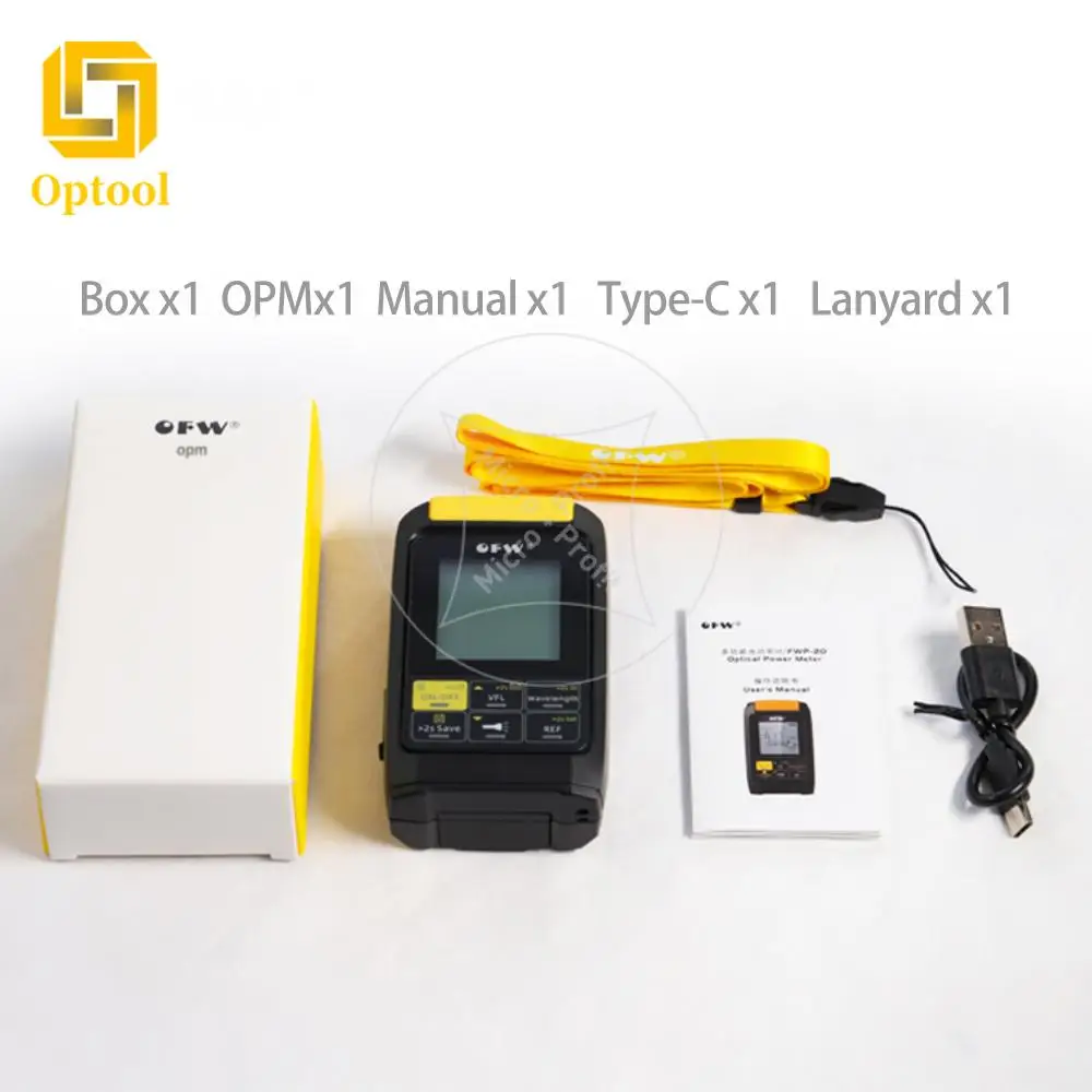FTTH NEW 4in1 Li-Lion Battery Fiber Optical Power Meter FWP-20 Fiber Optical Cable Tester VFL SC/FC Connector Free Shipping