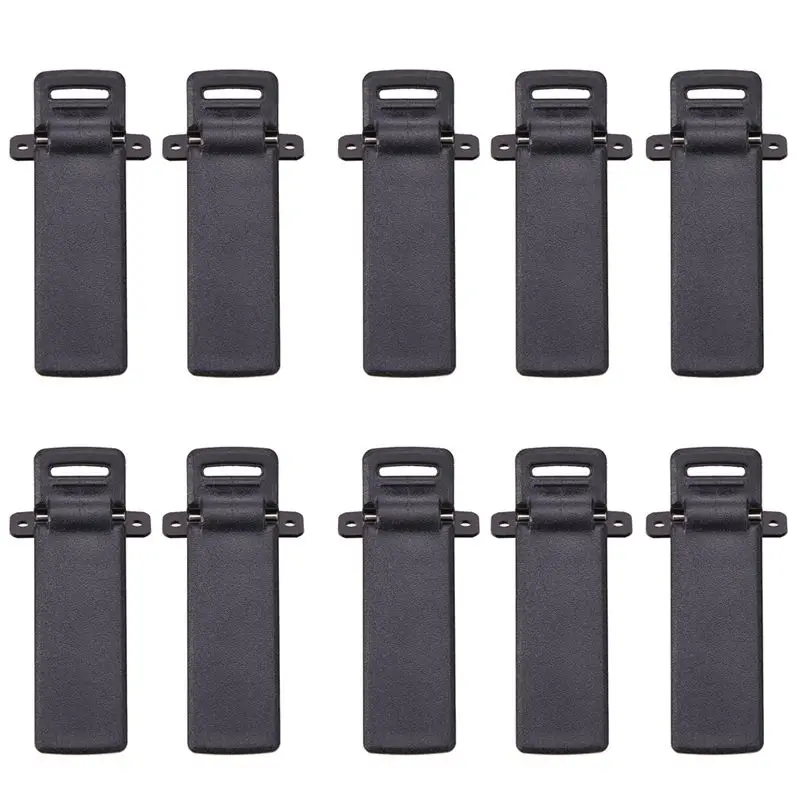 

10Pcs Walkie Talkie clamps Spare Part Back Belt Clip for Baofeng 2-way Radio UV5R For Baofeng intercom UV5R / 5RA / 5R + / 5RB /