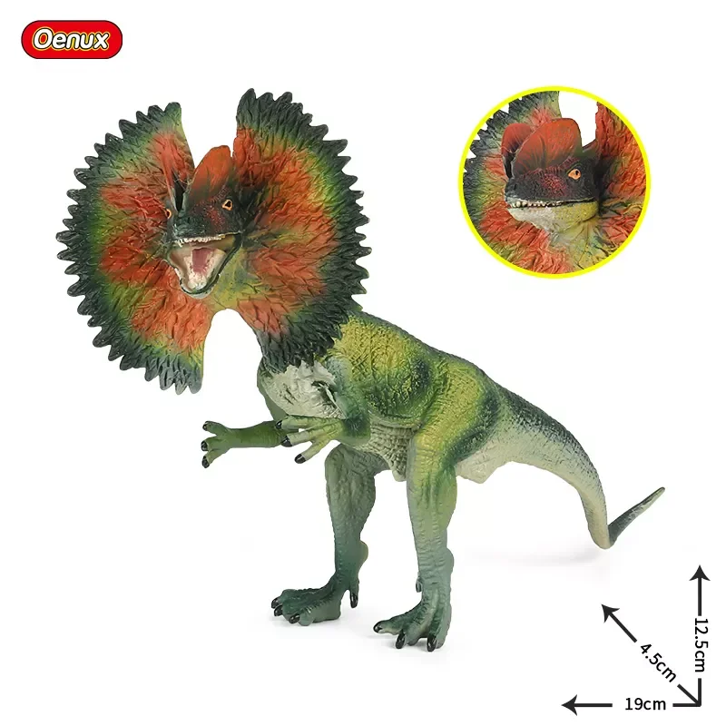 

Newest Jurassic Savage Carnivorous Dilophosaurus Solid PVC Dinosaur Toy Action Figures Collection Animal Model Kids Gift