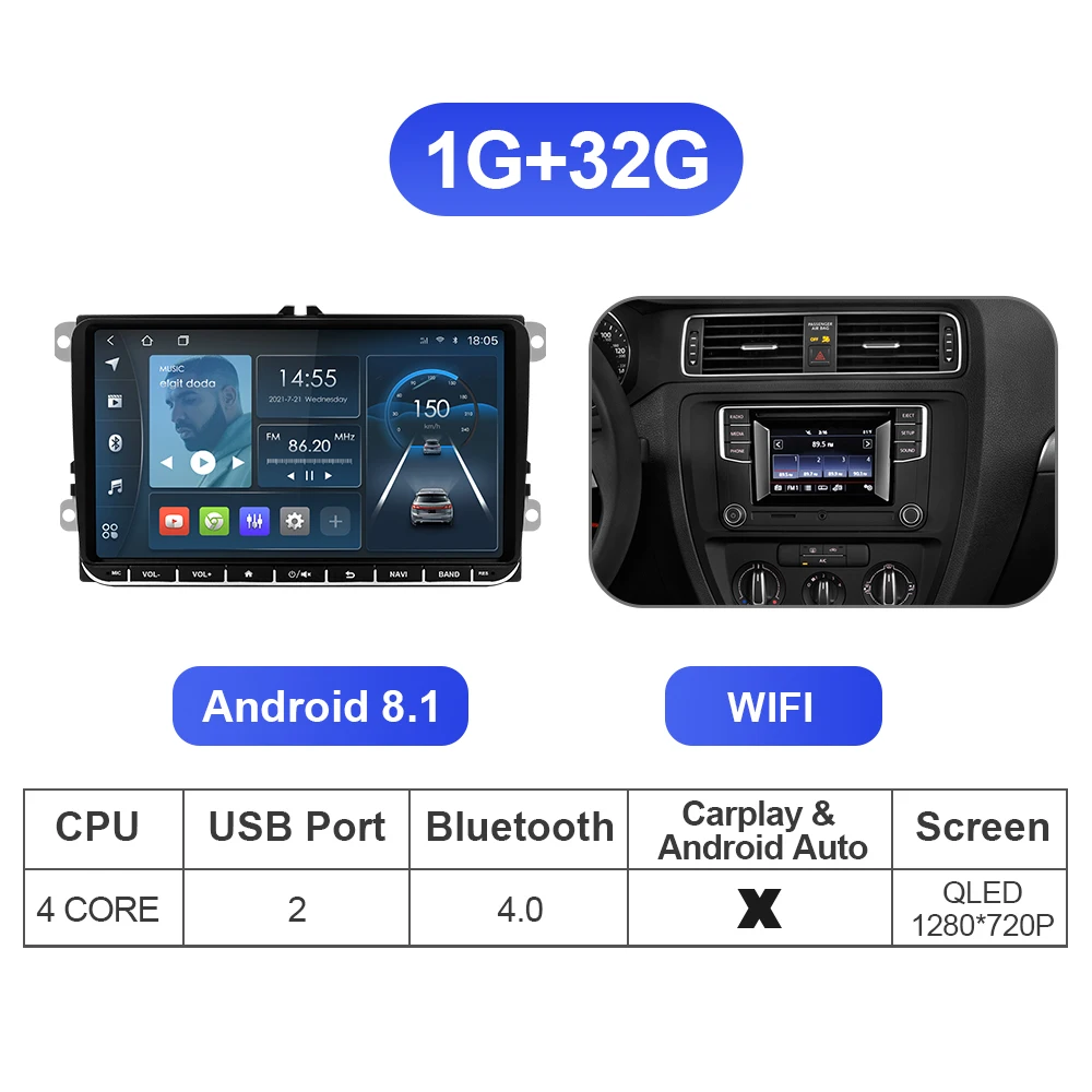 

Isudar Android 12 Автомобильная стерео и Физическая кнопка для Skoda/VW/Volkswagen/ПОЛО/ПАССАТ/Гольф/Тигуан/Джетта/Туран Carplay 4G No 2din