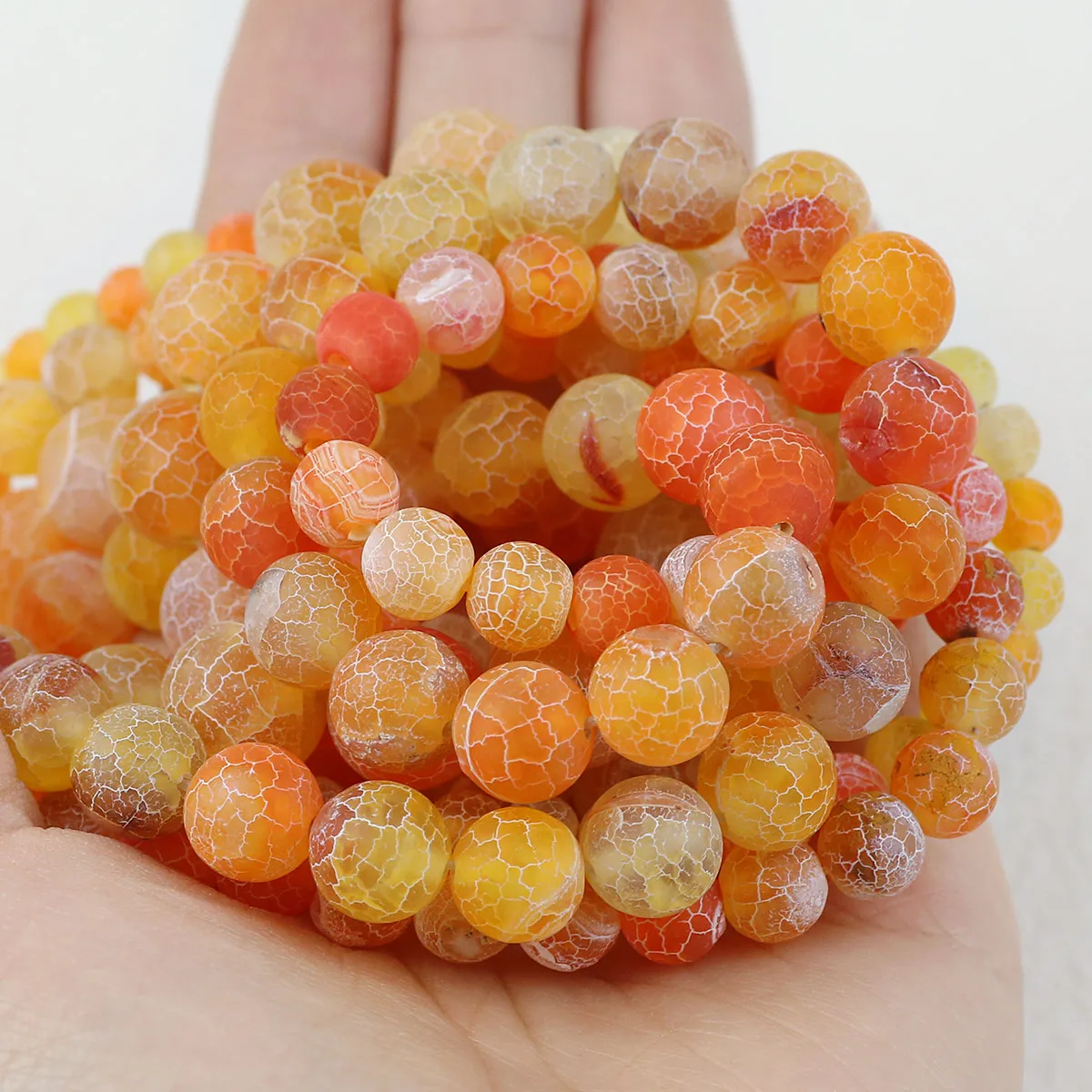 Круглые бусины из агата с отверстиями 15 дюймов нить 6 8 10 12 мм