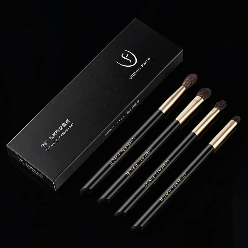 4pcs Champagne makeup brushes set for cosmetic foundation powder blush eyeshadow kabuki blending make up brush beauty tool