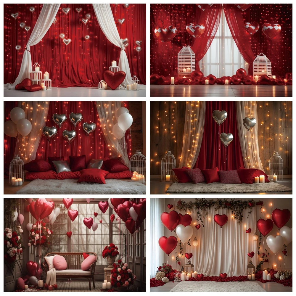 14 февраля фон ко Дню святого Валентина красное сердце любовь воздушный шар