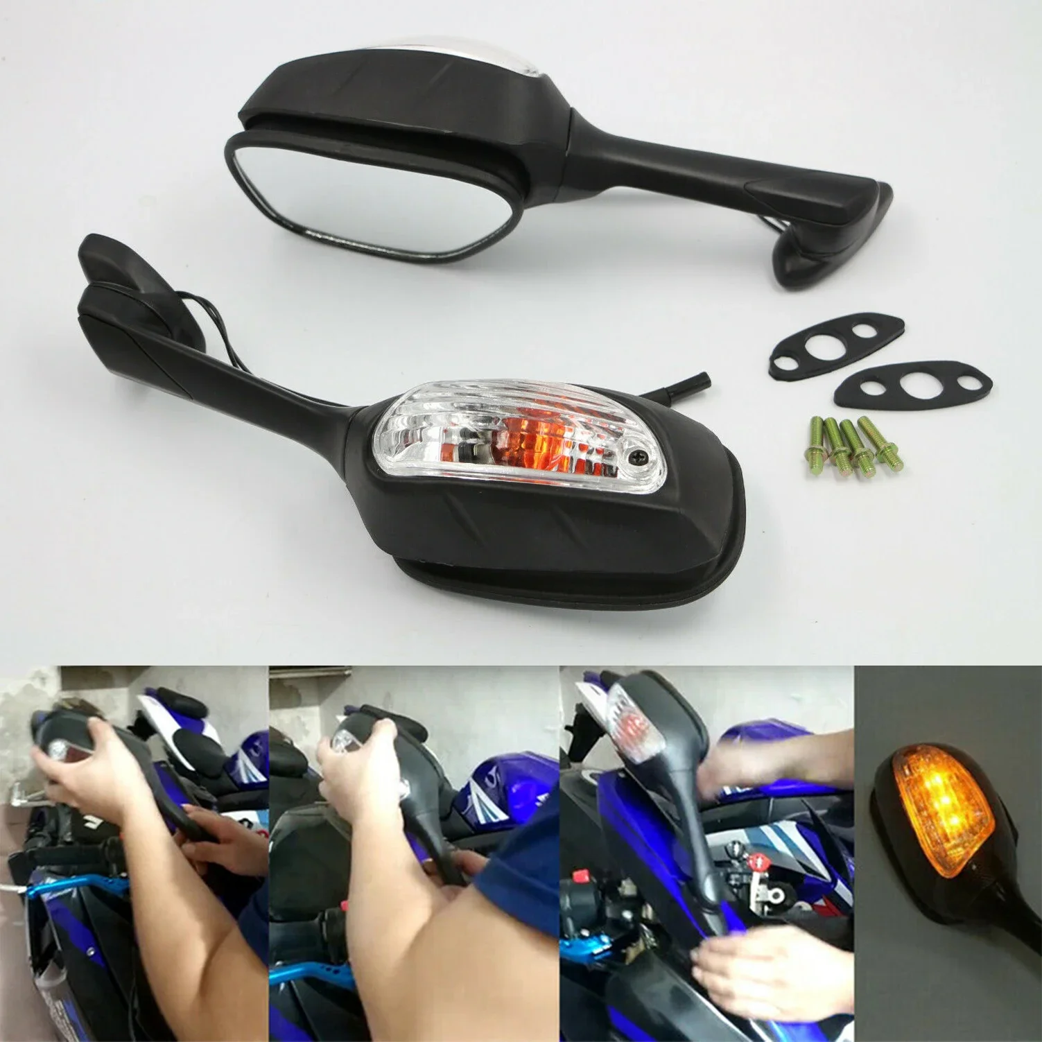 

Подходит для 2005 - 2016 GSXR600 GSX-R750 GSXR 1000 поворотное боковое зеркало заднего вида 2004 2005 2006 2007 2008 GSXR1000