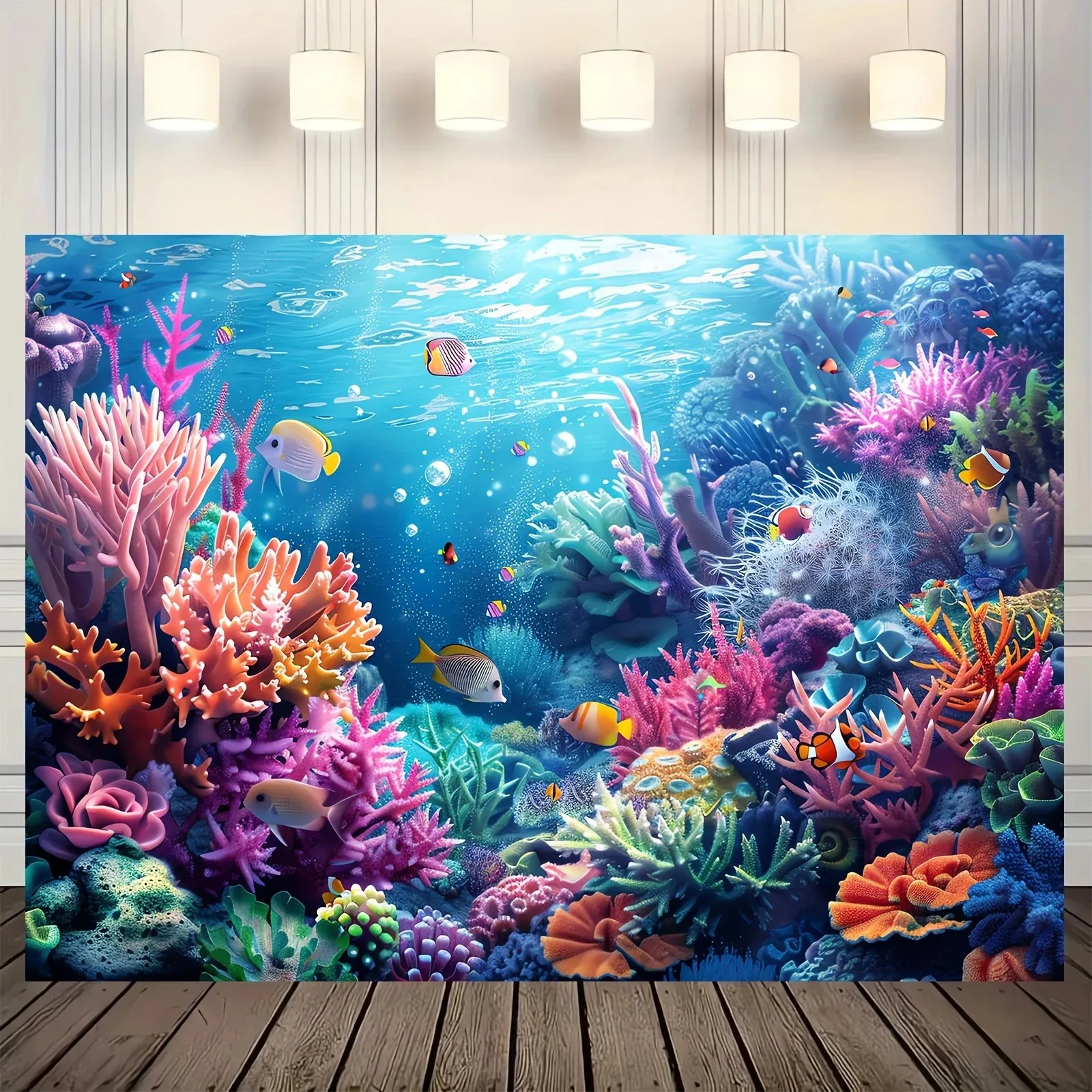 Фон для фотосъемки с изображением подводного мира