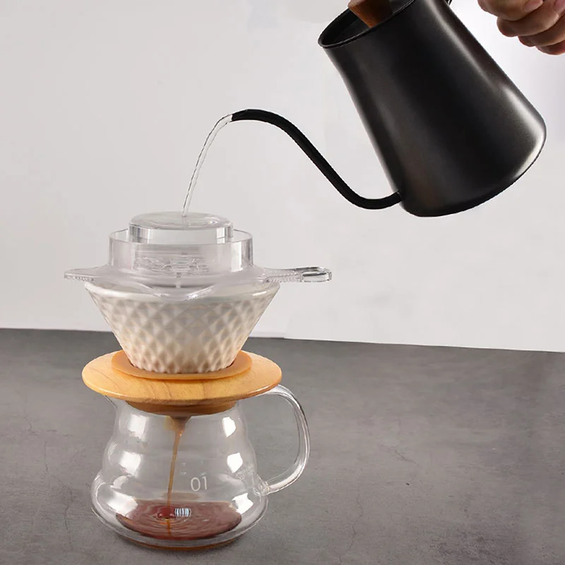 

Складной портативный фильтр для кофе, капельный держатель для кофе и чая, многоразовый безбумажный держатель для кофе