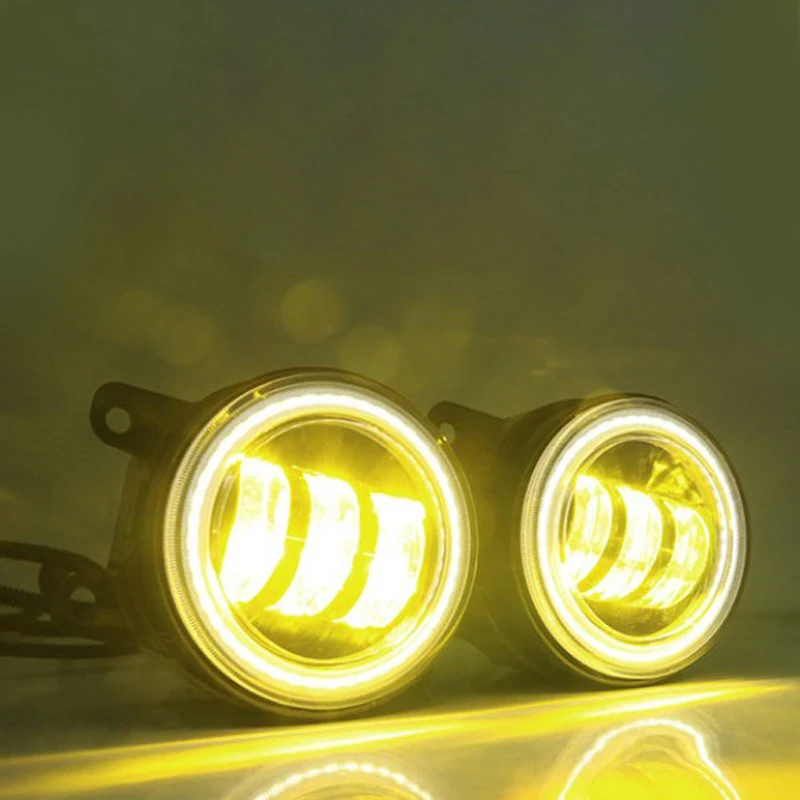 Светодиодный ные дневные ходовые огни противотуманные фары желтого цвета для Honda