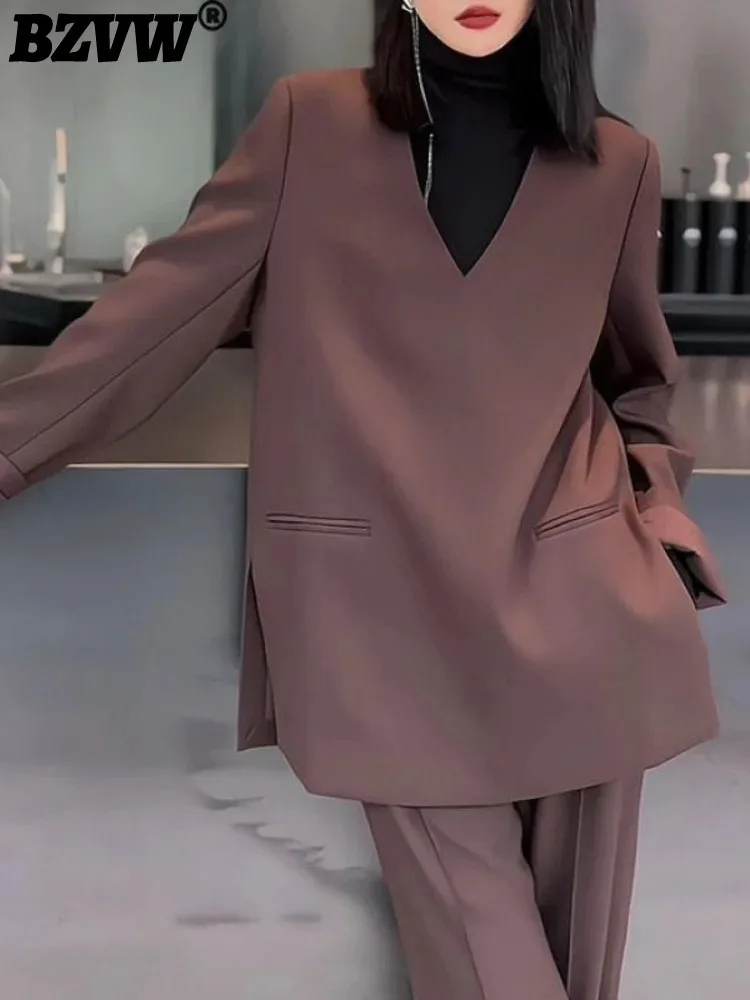 BZVW офисный женский комплект из двух предметов осенний 2024 новый пиджак с