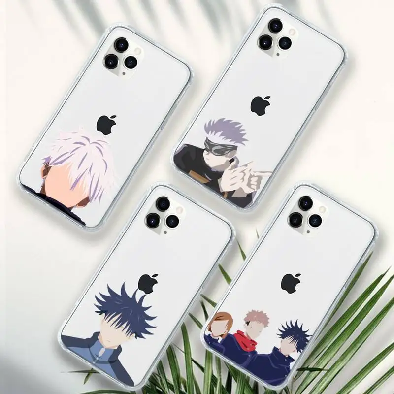 

Jujutsu Kaisen Satoru Gojo Phone Case Transparent soft For iphone 12 11 13 7 8 6 s plus x xs xr pro max mini