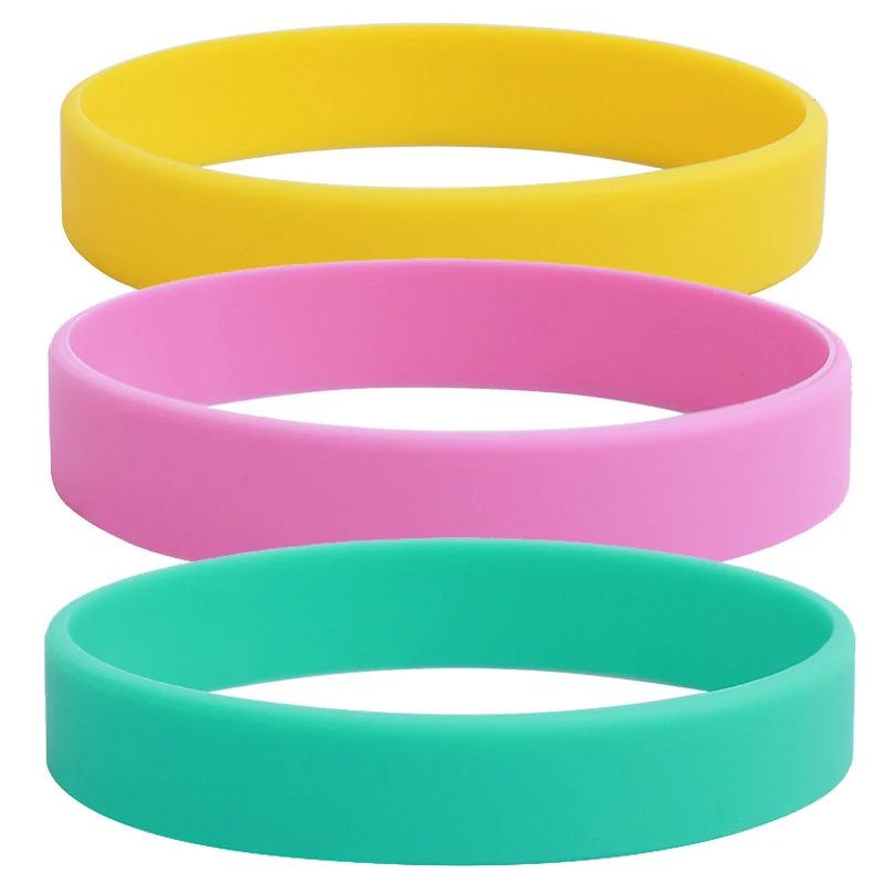 

Wholesale Silicone Rubber Wristband Flexible Wrist Band Cuff Bracelet Sports Casual Bangle for Women Men