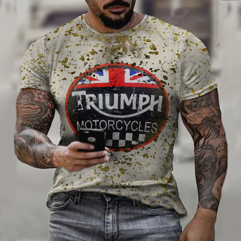 Футболка мужская с геометрическим рисунком модный топ 3D-принтом акулы