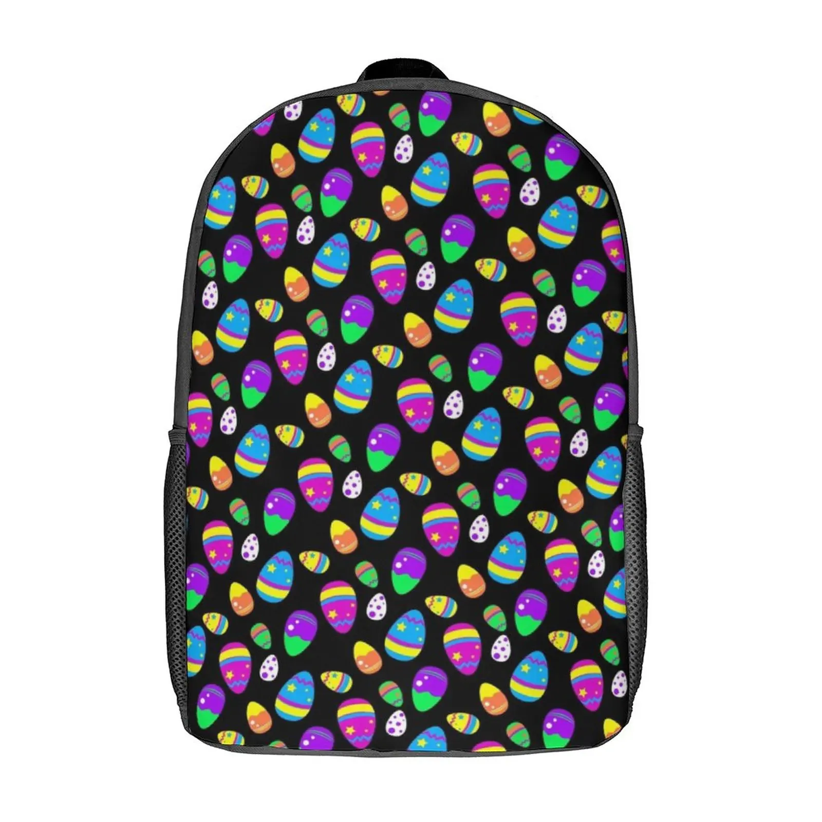 

Easter Eggs Backpack Rainbow Student Unisex Polyester Sport Backpacks Soft Pretty School Bags Rucksack