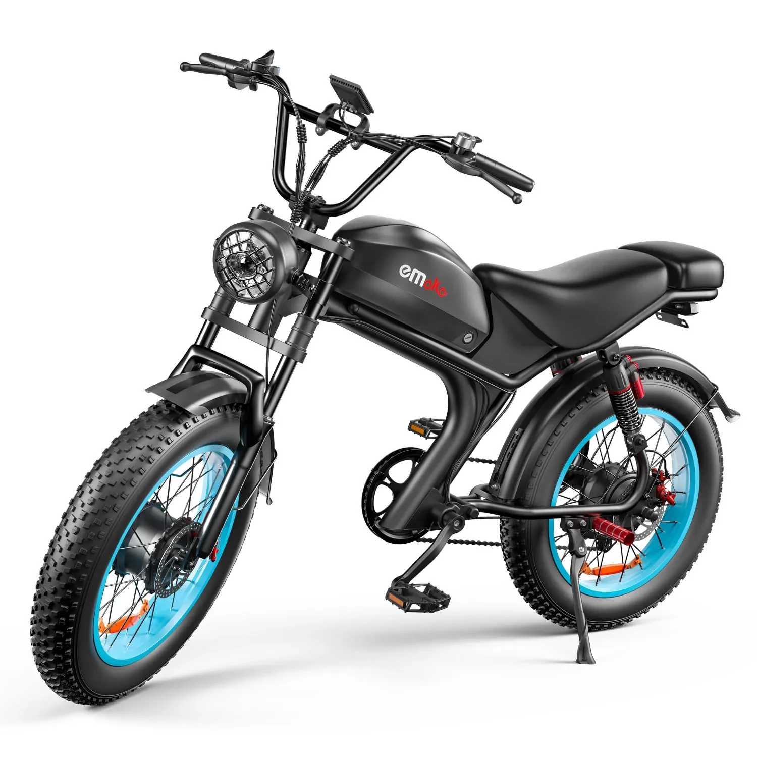Фото Emoko Original Factory E Bike X8 750 Вт 20 дюймов Flat Land Mountain Off Load Складной электрический велосипед с толстыми шинами №4
