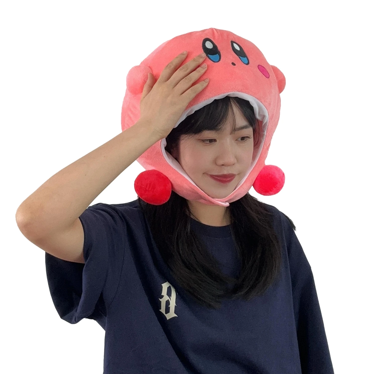 

Cute Kirby Plush Hat Lovely Japanese Style Stuffed Cartoon Warm Winter Hat Cosplay Photo Prop For Girl Xmas Gifts