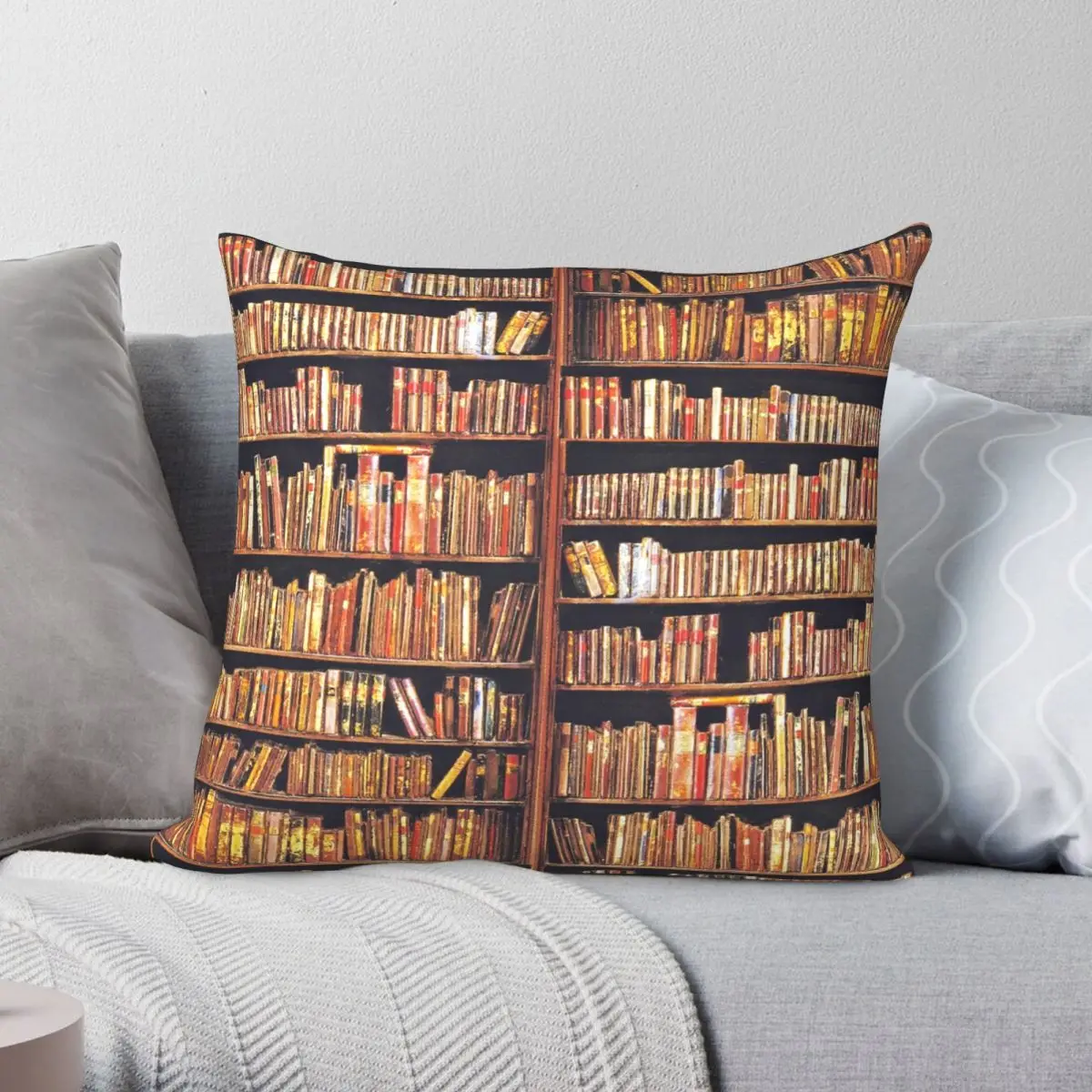 

Bibliophile Pillowcase Polyester Linen Velvet Creative Zip Decor Pillow Case Home Cushion Cover 18"
