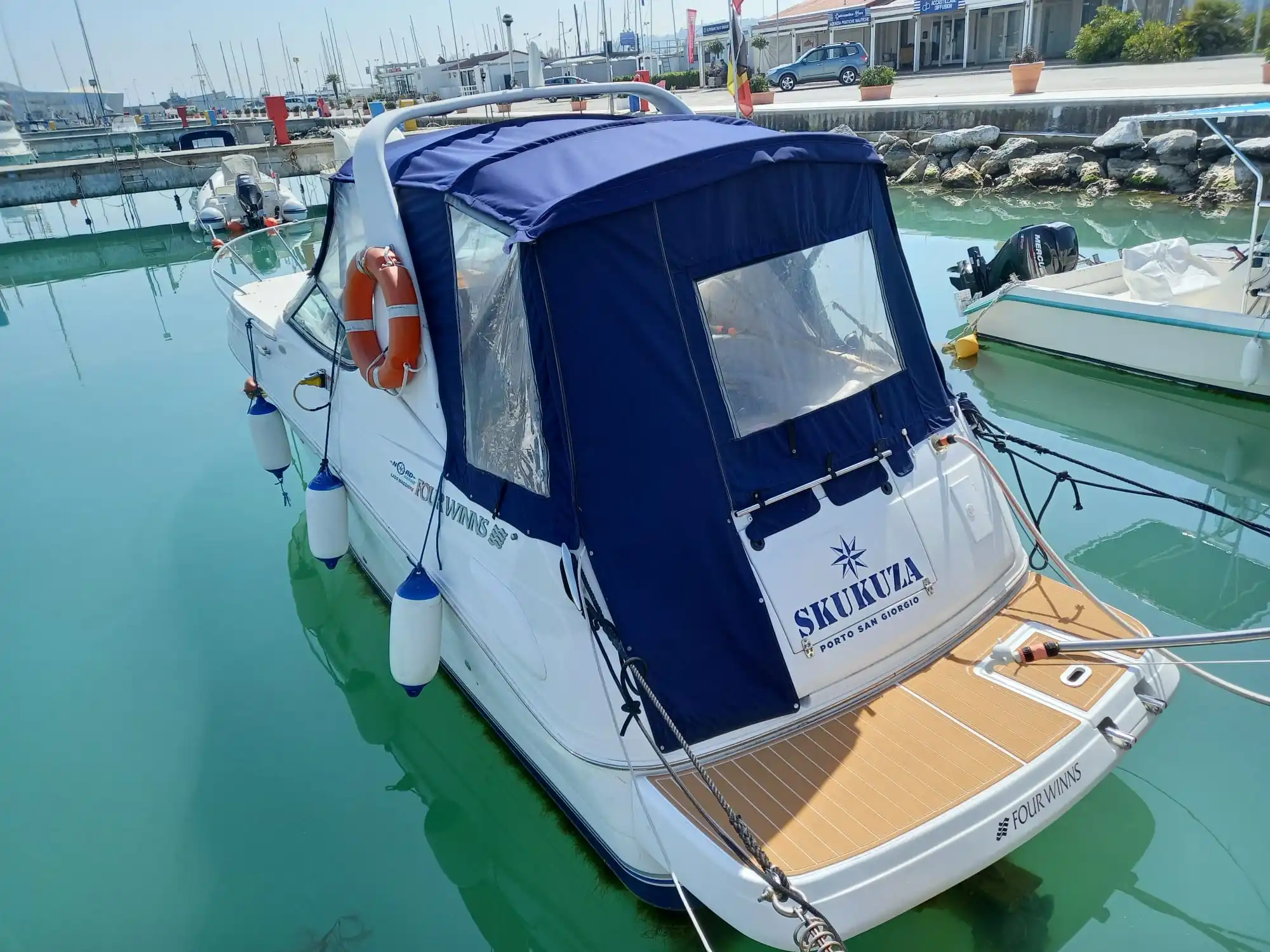 

EVA Faux Teak Decking Floor for Four Winns Boat Swim Platform Cockpit Pad