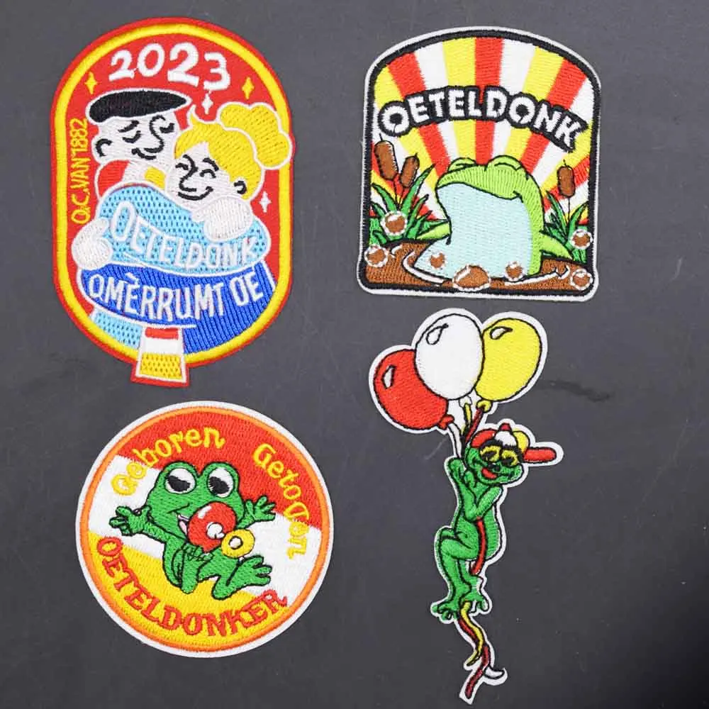 Красный белый желтый Embleem 2023 Oeteldonk Omerrumt Oe Draoit Deur эмблемы карнавальные в