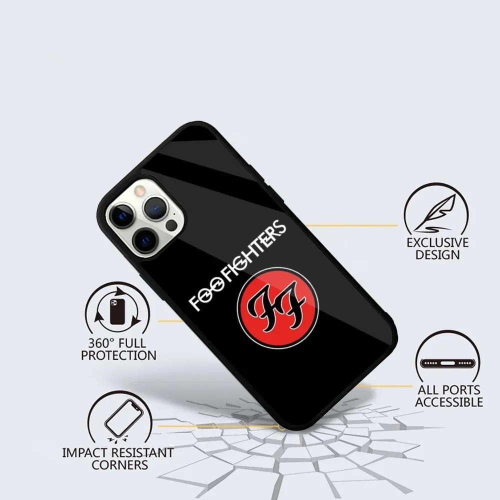 Чехол для телефона F-Foo Band F-FightersS iPhone 16 15 14 13 12 11 Plus Pro Max Mini Magsafe с магнитной