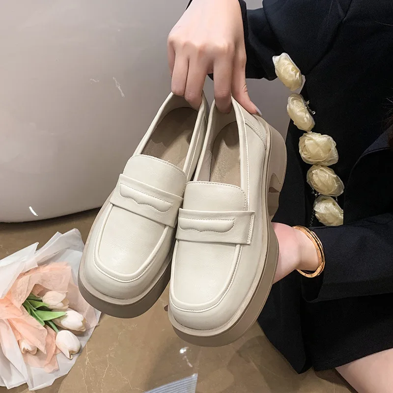 

Shoes Woman Flats Shallow Mouth Dress Med Basic Bonded Leather PU Rubber Shallow Mouth Shoes Woman Flats Dress Bonded Leather PU