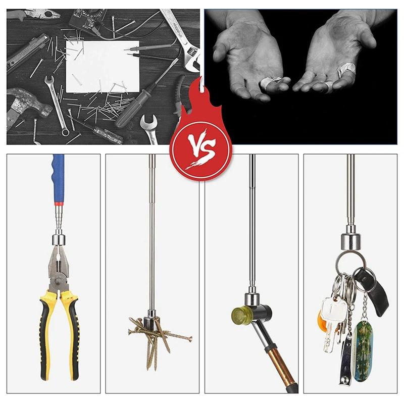 4 шт. телескопический магнитный захват 15 фунтов