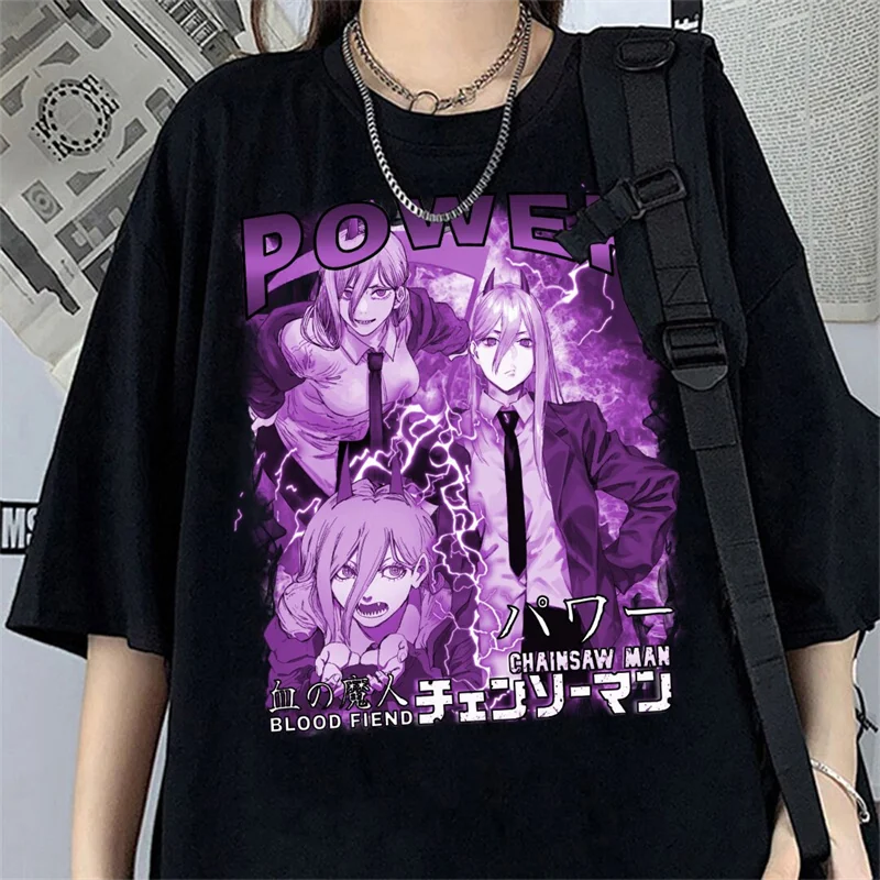 

Japanese Anime Chainsaw Man Makima Denji Men's T-shitrs Clothes Oversized T Shirt for Women Men Harajuku Mens T Shirts Plus Size