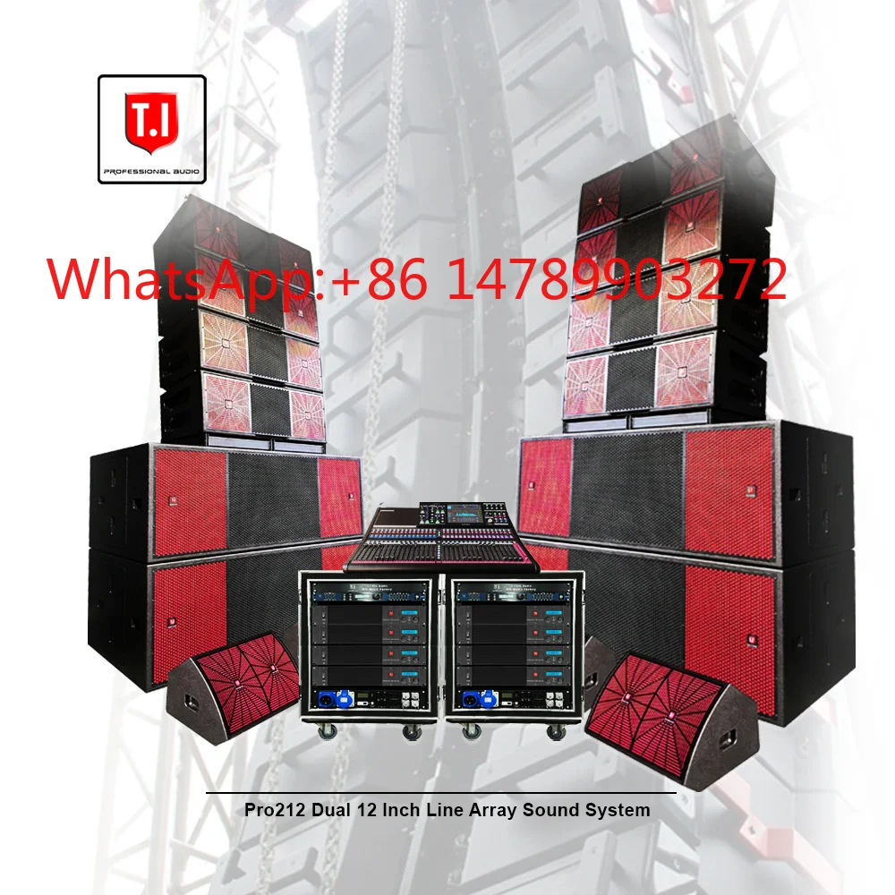Фото Профессиональная акустическая система Allround Pro-212 с двумя 12-дюймовыми динамиками, 1200 Вт, трехполосная, из березовой фанеры, для мероприятий №1