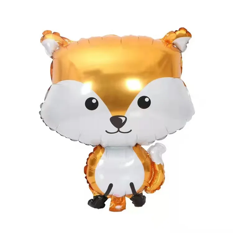 Animal Helium Balloon Cute Squirrel Fox Penguin Foil Balloon Baby Shower Happy Birthday Party Decorations Kids Toy Air Globos