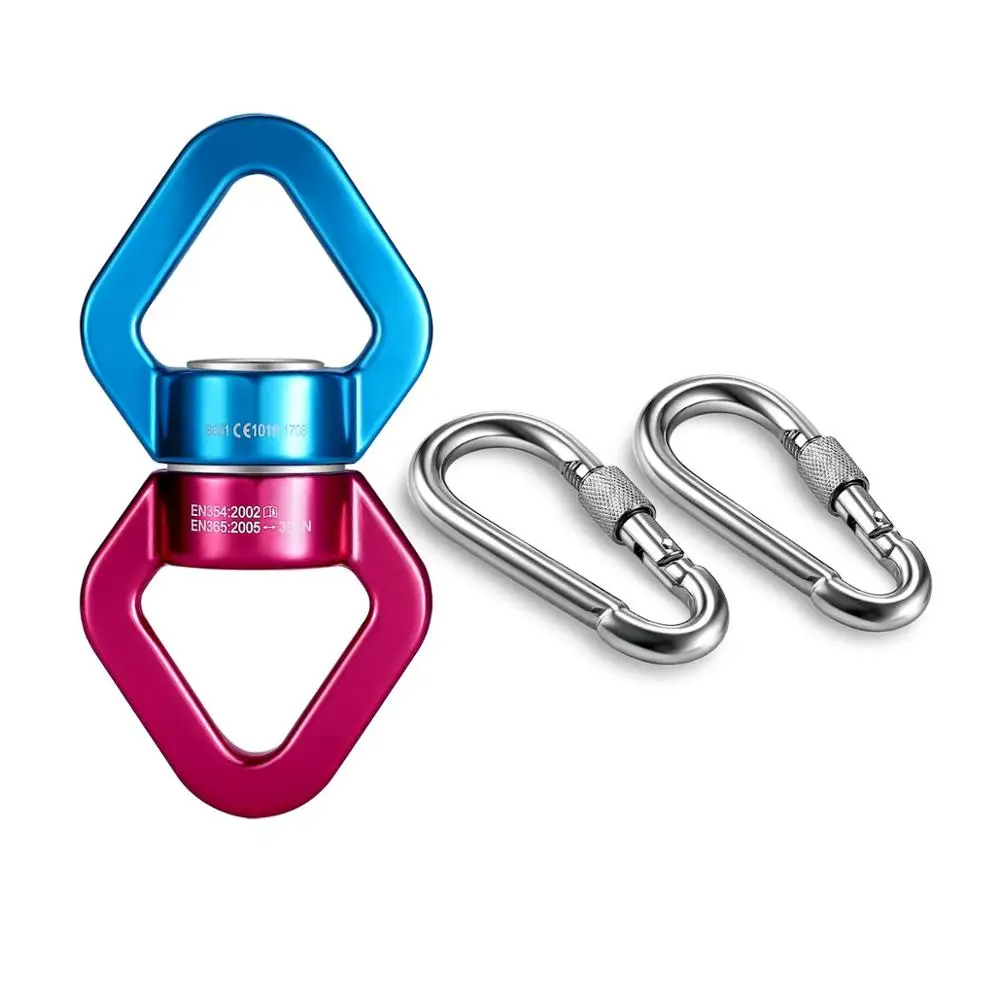 

30KN Safest Rotational Device Hanging Accessory with Carabiners for Bungee Dance Flying,Rock Climbing,Hammocks
