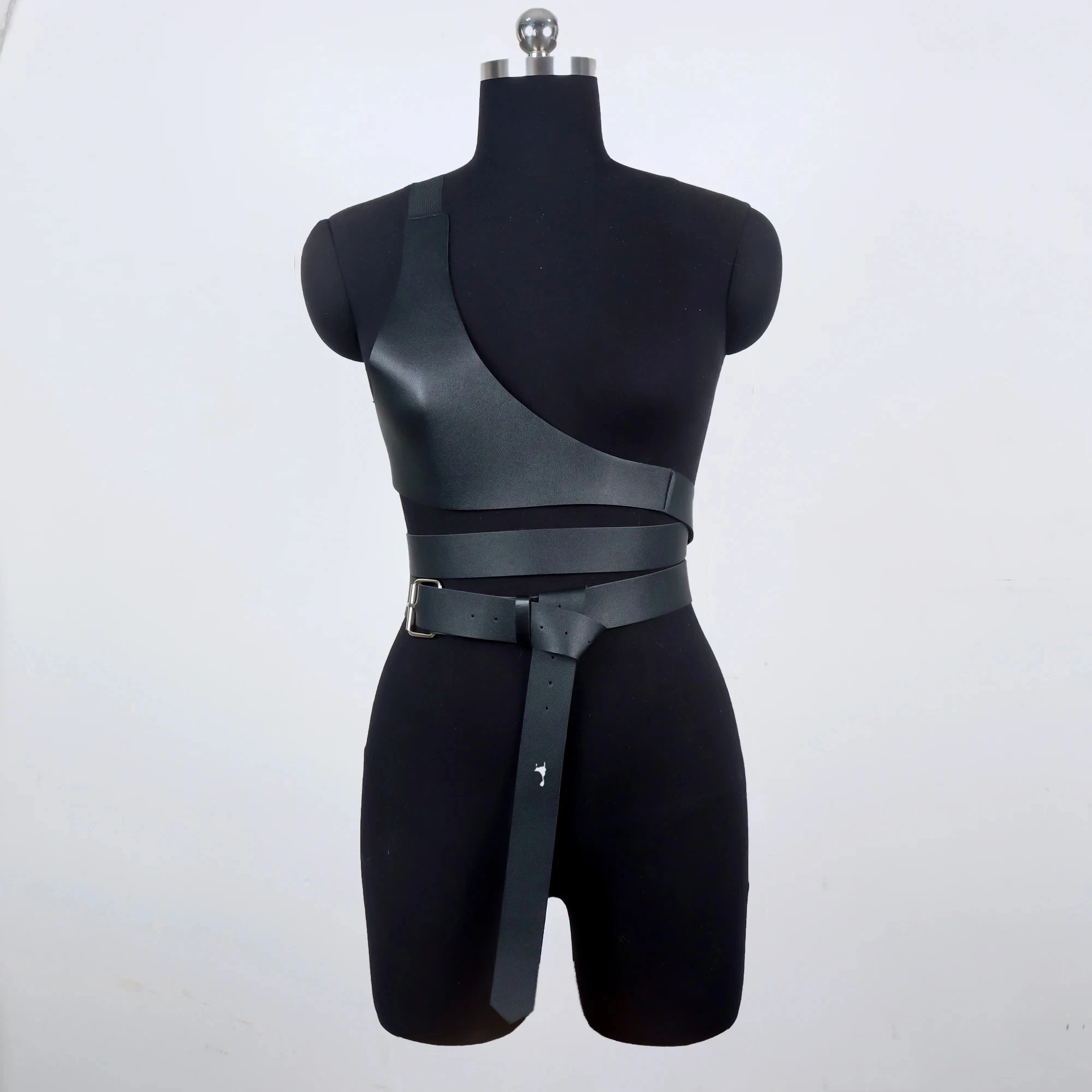Сексуальные черные ремни из искусственной кожи модные для тела женское белье в