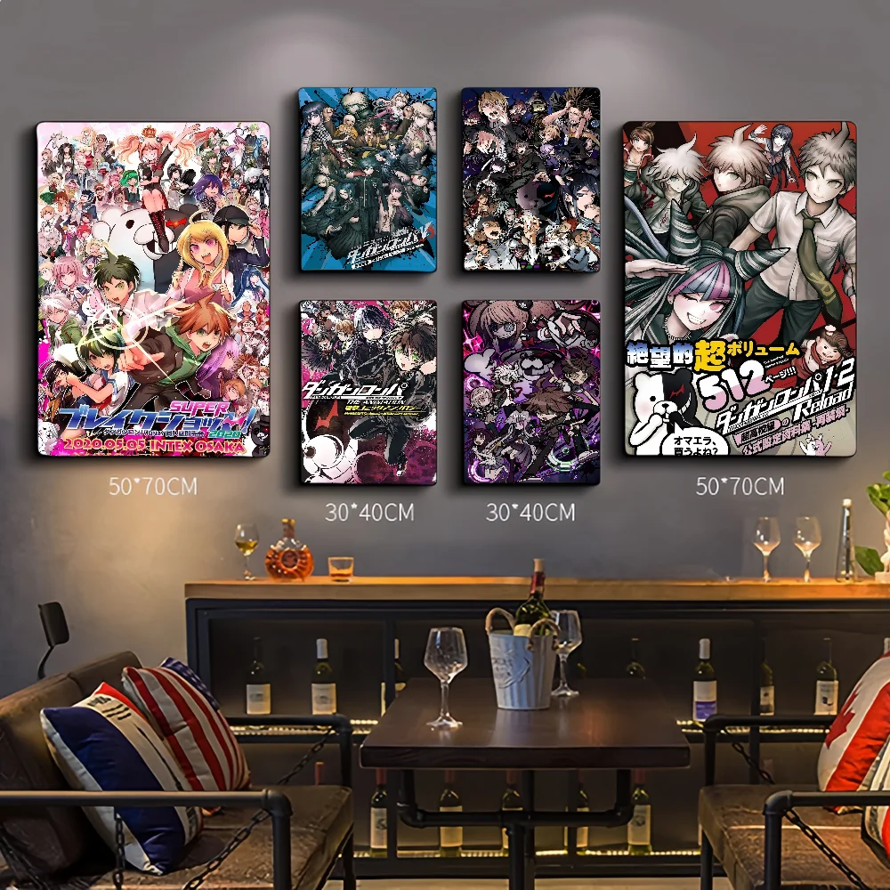 Аниме Danganronpa хорошее качество принты и постеры водостойкая бумажная наклейка