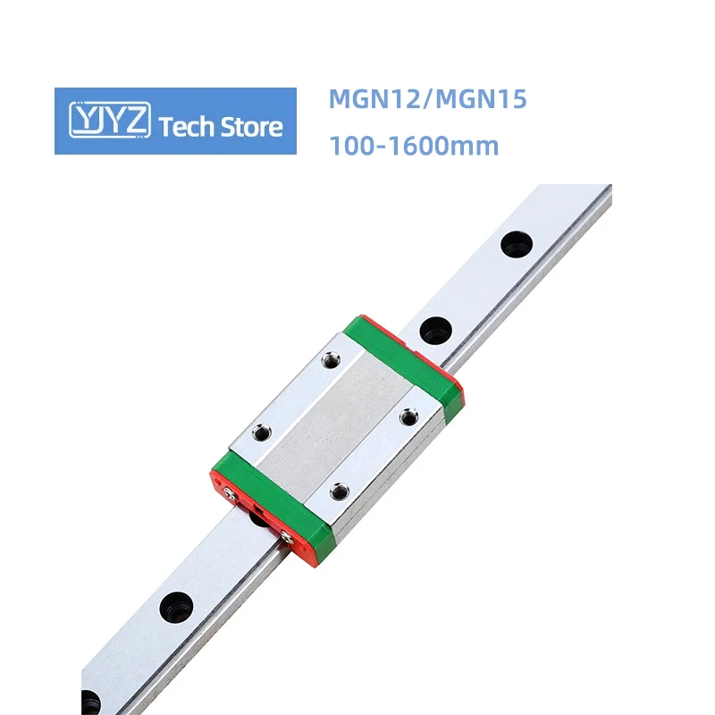 

1 шт. линейная направляющая MGN12/15 длина 100 мм-1600 мм + 2 шт. MGN12/15C MGN12/15H ползунок каретки станки с ЧПУ подшипники стальные детали