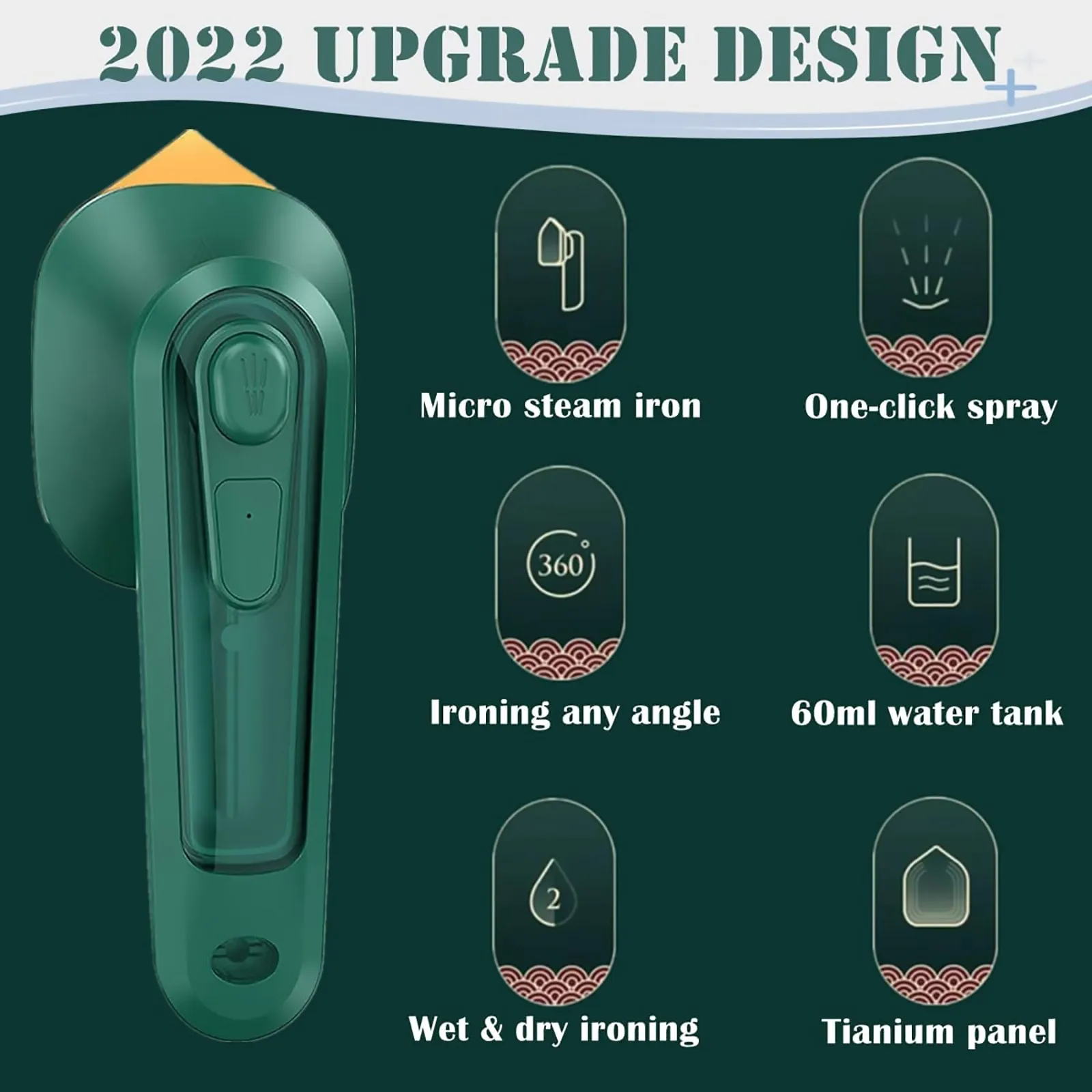 Ручная портативная утюжная машина для одежды Steam Household Upgrade Small Electric Iron Travel Mini.