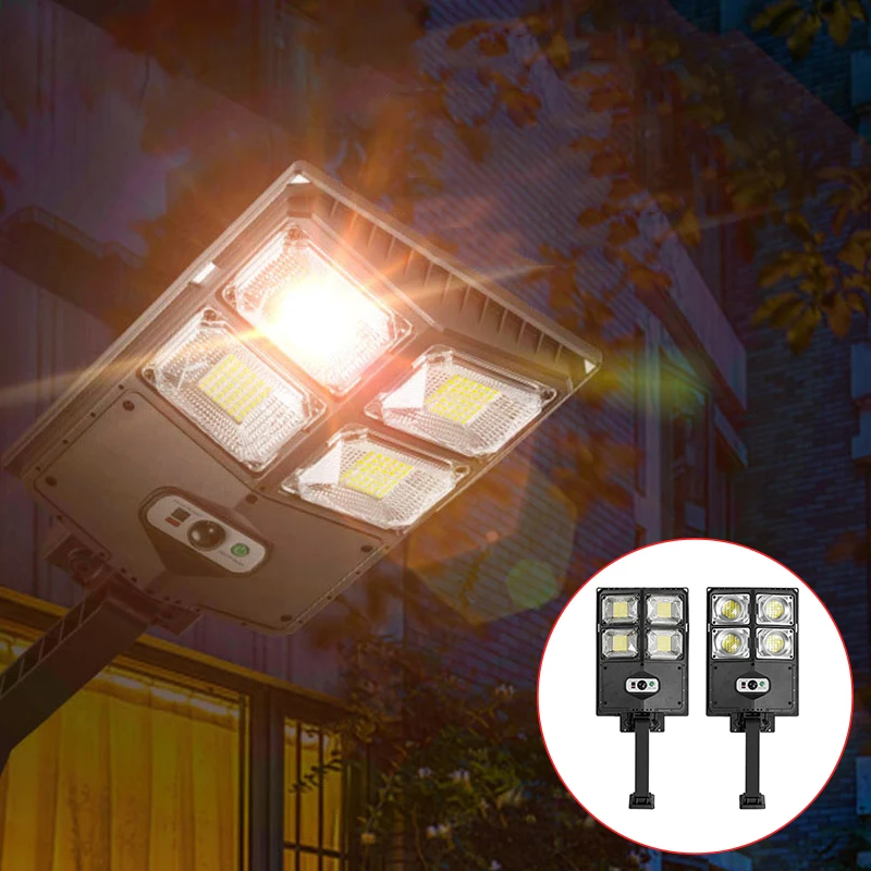 

120/168LED Powerful Solar Street Lamp Remote Control Motion Sensor Outdoor Patio Path Yard Sensor Outdoor Light