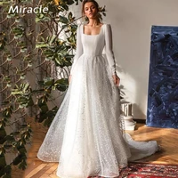 tastefully a line wedding dress alluring square bridal gown new backless dresses twinkling long sleeve lace vestido de novia