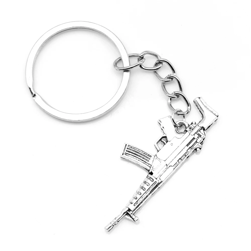 

1pcs Antique Silver Color 17x45mm Gun Keychain Handmade Jewerly Diy