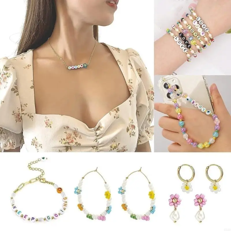 HXBF 1850pcs Multy -Plate Letter Beads отлично подходит для браслетов и ремесла дружбы