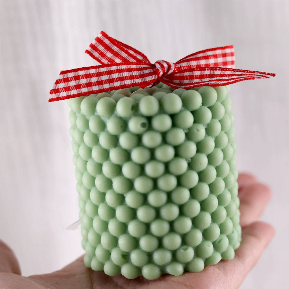 

3D Bubble Silicone Candle Mold Cube Bead Cylinder Round Ball Geometric Column Soy Wax Gypsum Soap Aroma Home Decor Crafts Baking