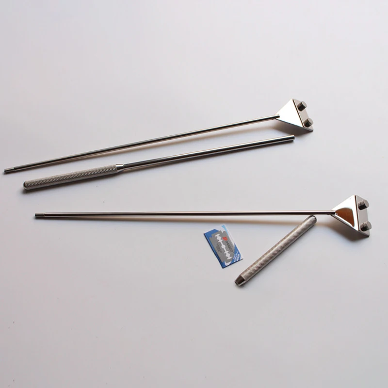 

Аквариумный скребок для водорослей из нержавеющей стали, лезвие для живых водных растений, аквариумный очиститель стекла