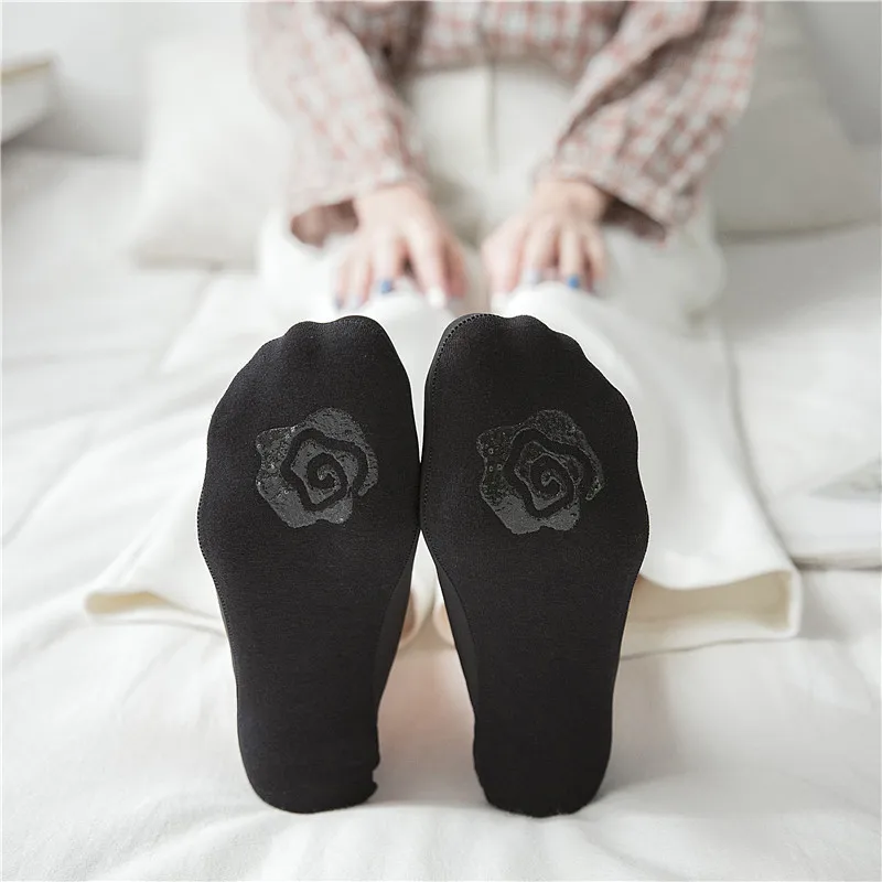5Pairs Ultra-thin Women Socks Silicone Anti-slip Invisible No Show Sock Summer Breathable Sock Ice Silk Low Cut Boat Socks