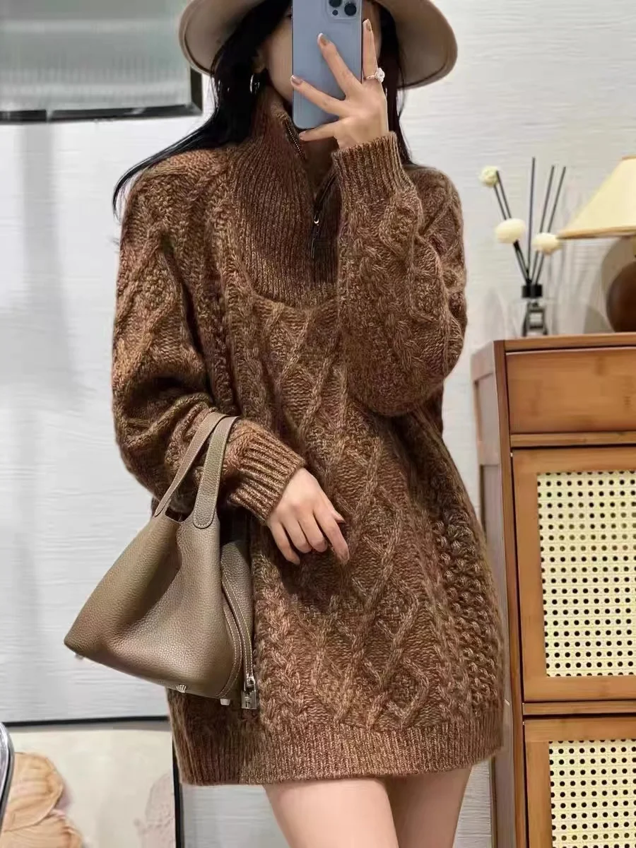 Женская рубашка из чистого кашемира 100% кашемир толстый профиль Вертикальный