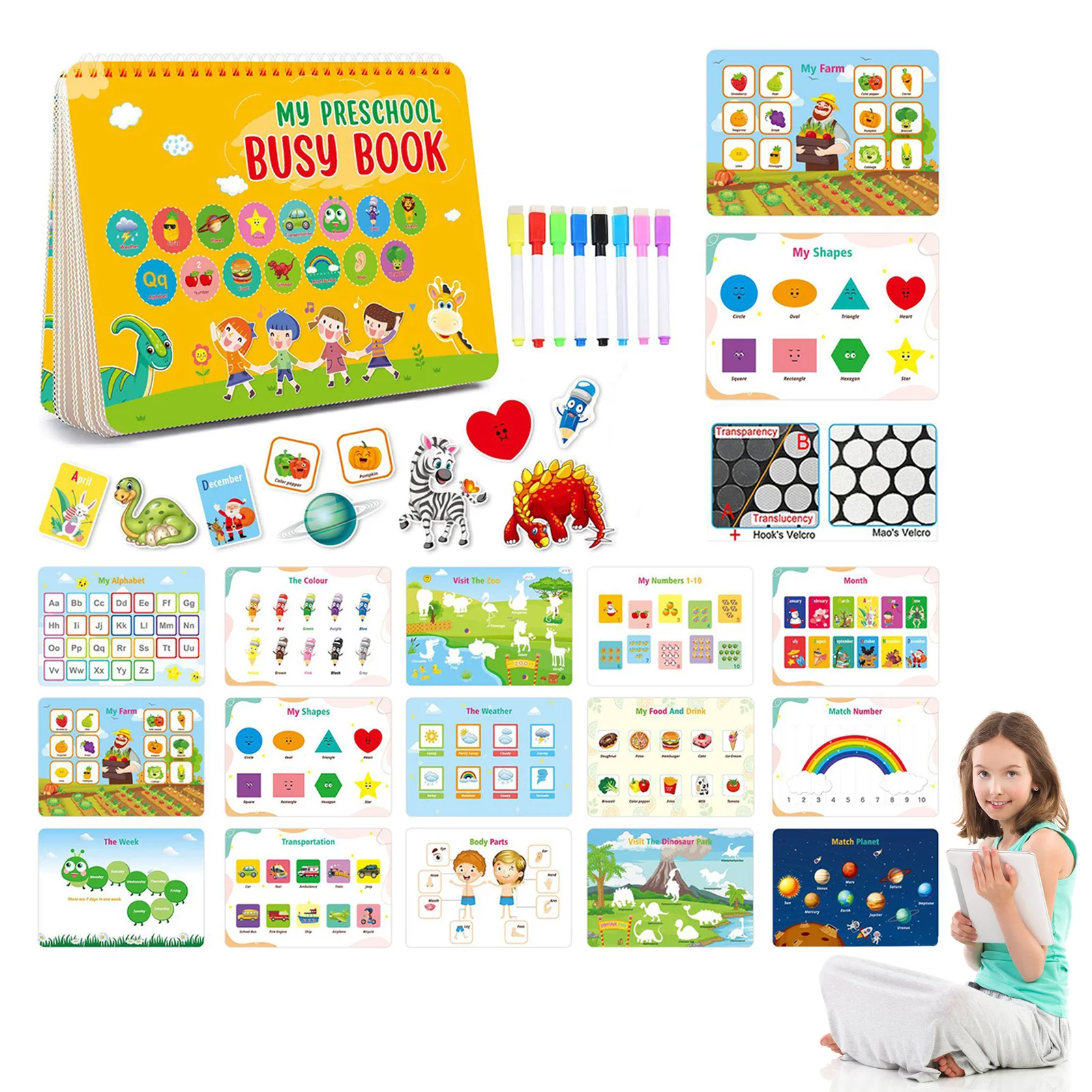 

Toddler Activities Montessori Preschool Learning Activity Toddler Preschool Activity Binder For Developing Kid Fine Motor Skills