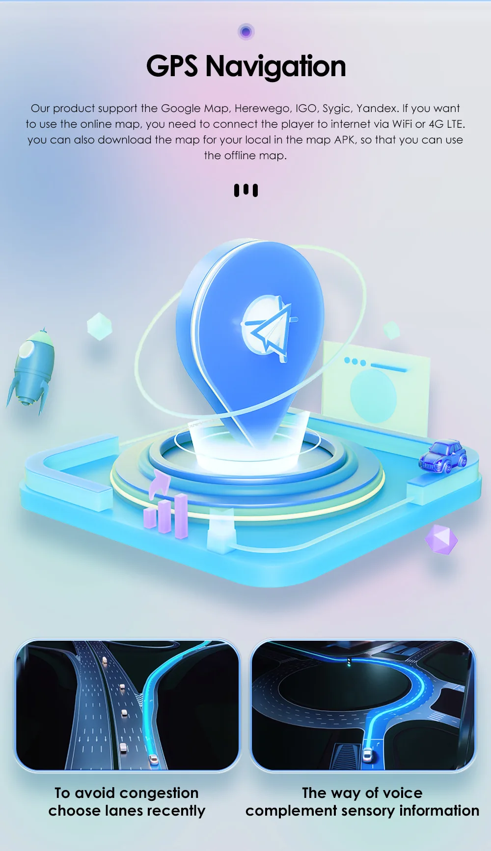 10,1 "Android 12 Автомобильное Стерео Радио GPS Навигатор Carplay.