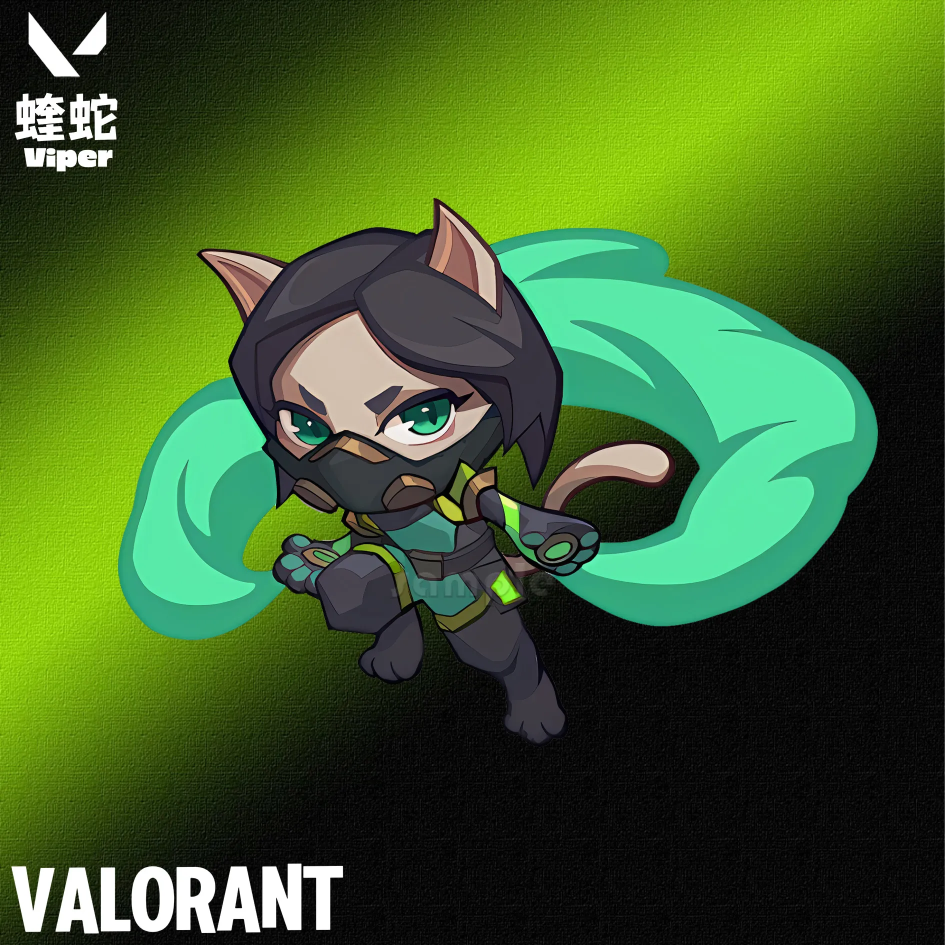 Фото Аниме-игра VALORANT: Модная фигурка персонажа Вайпер Дэдлок из акрила ‌   Брелок-подвеска для сумки, настольное украшение, подарок. №4