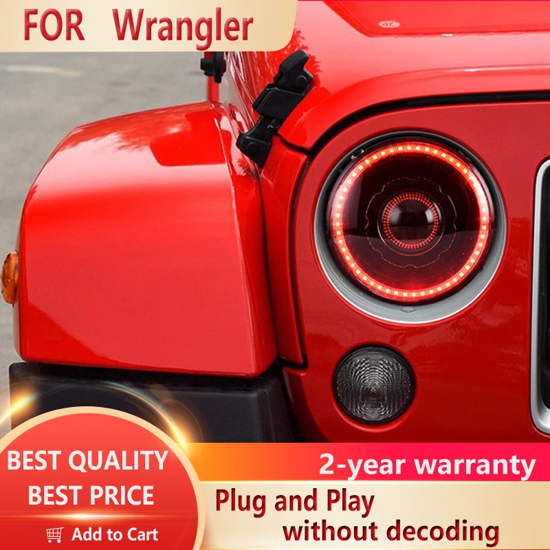 

Автомобильный стайлинг фары для Jeep Wrangler фары 2004-2015 светодиодные DRL ксеноновые линзы HID комплект