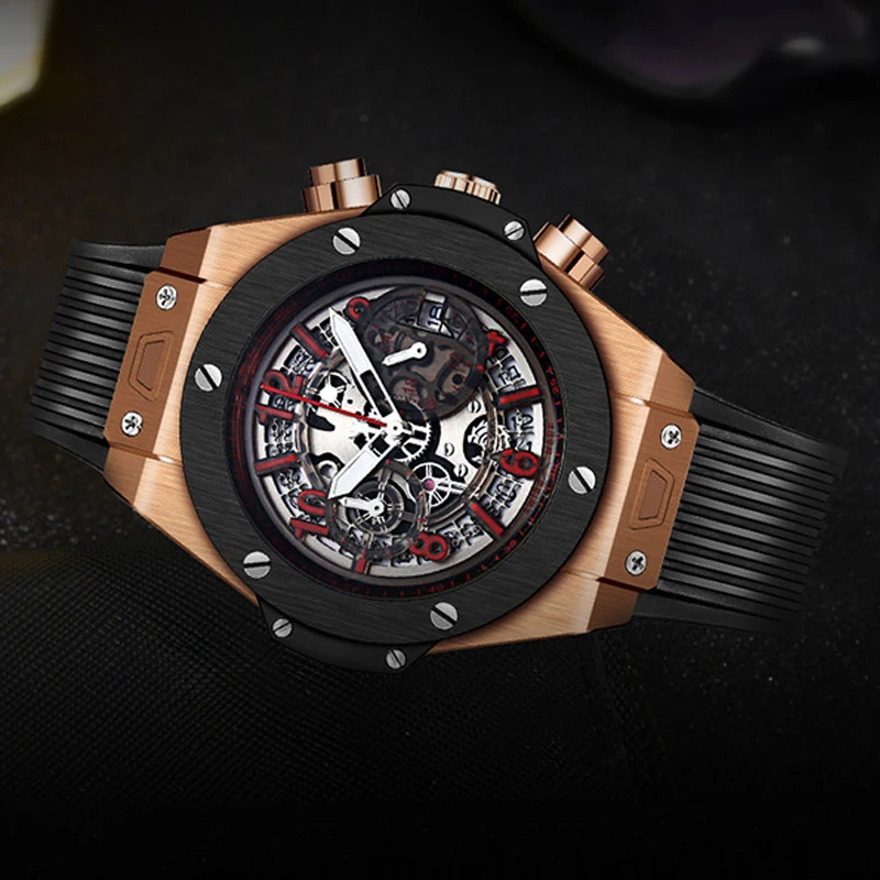 

Luxury Top Brand Watch Black Gold Men Military Hip Hop Quartz Watches Cool Mens Creative Waterproof Clock Male Relogio Masculino