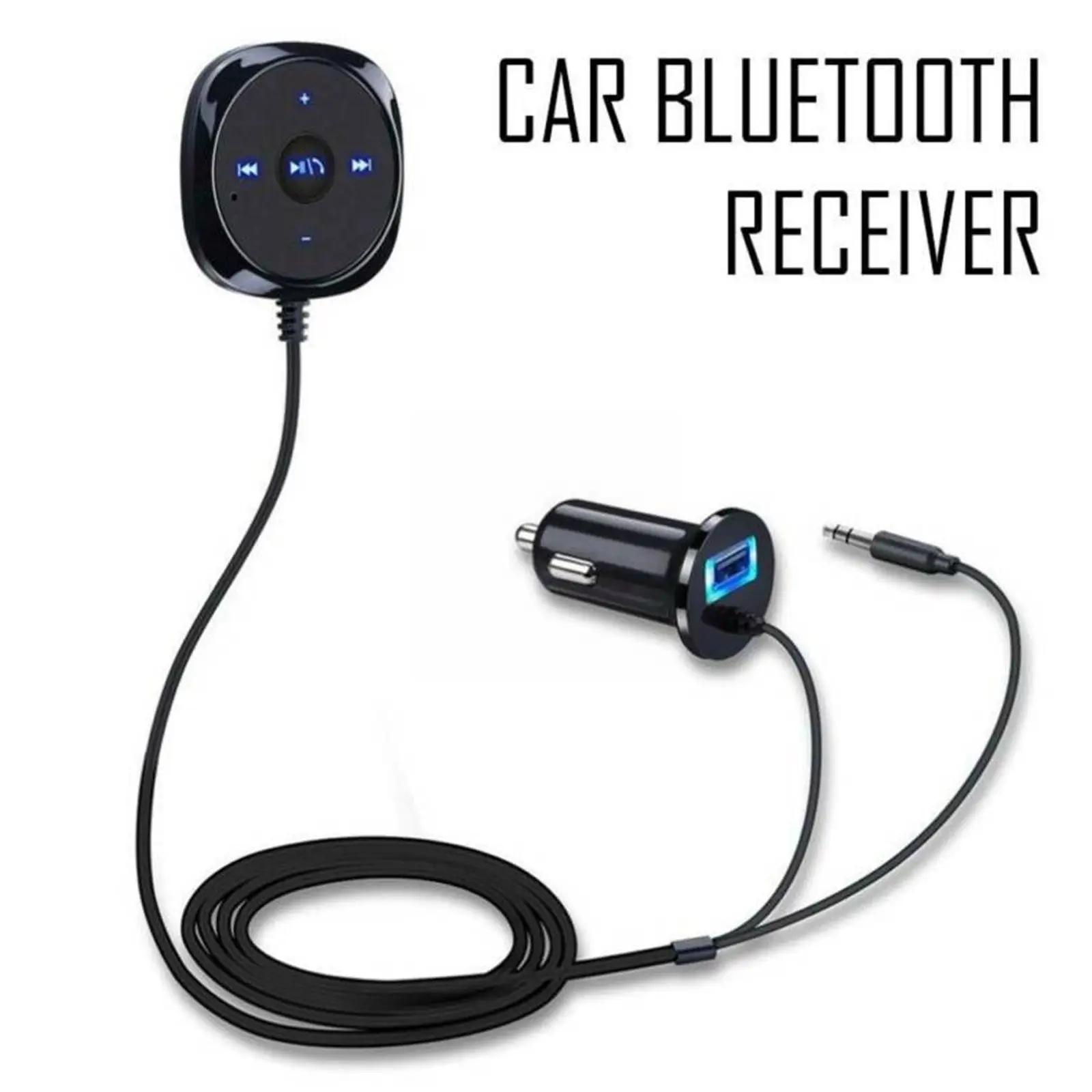 

Handsfree Cigarette Lighter Magnetic Base Bluetooth-Compatible Car Bluetooth MP3 Adapter Speaker Car AUX Stereo Wireless Ki W3I8
